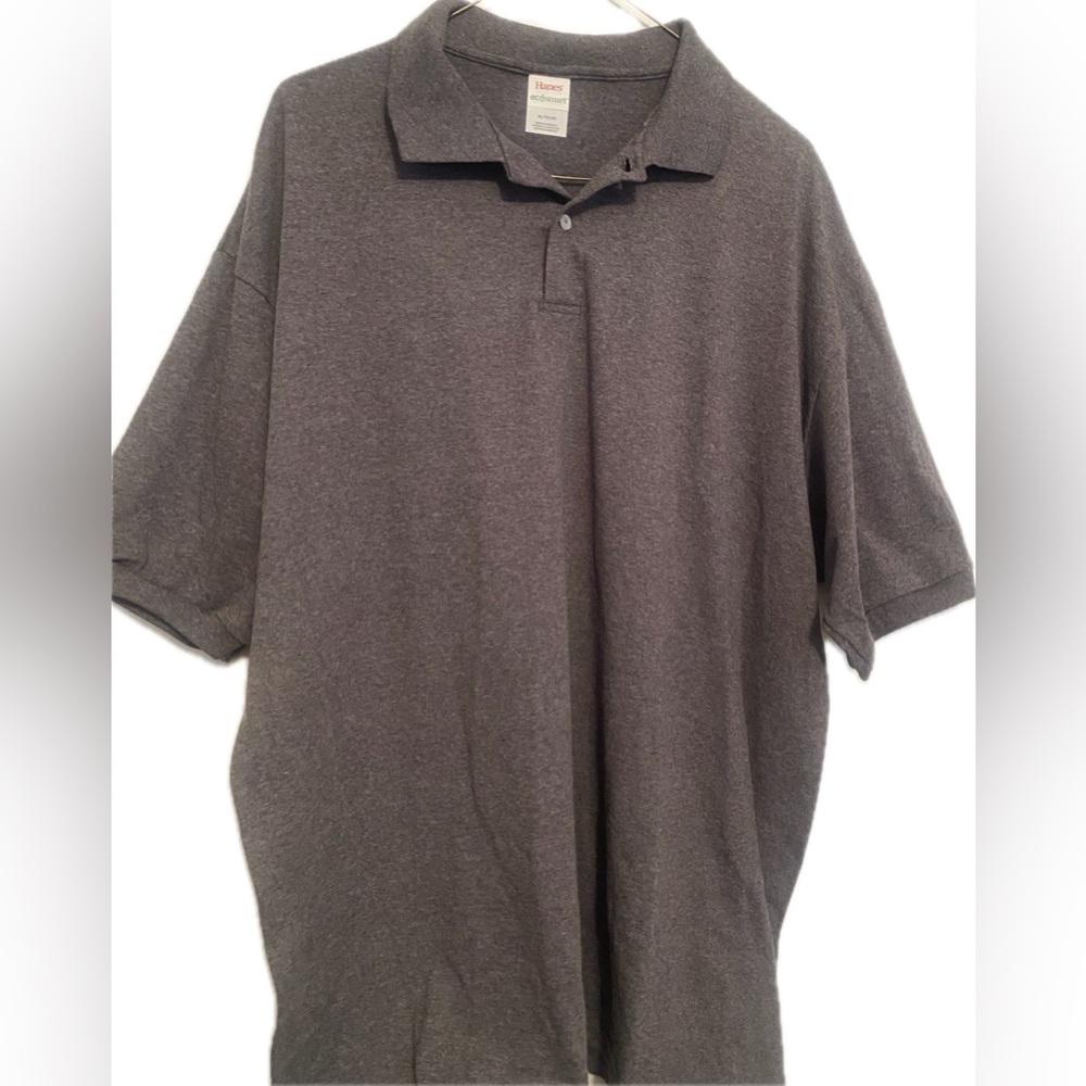 Nwot Hanes eco smart gray polo size xl